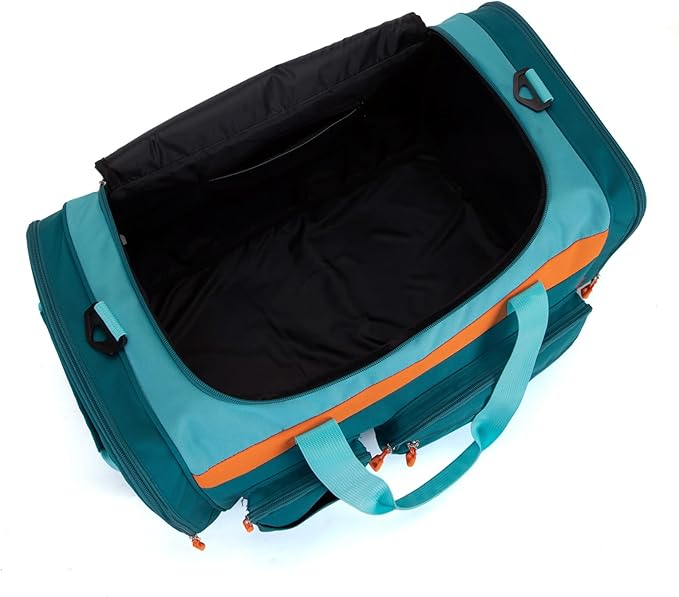 Large Kids Duffle Bag for Travel, Overnight, or Weekender, 22" inch (Teal Blue)