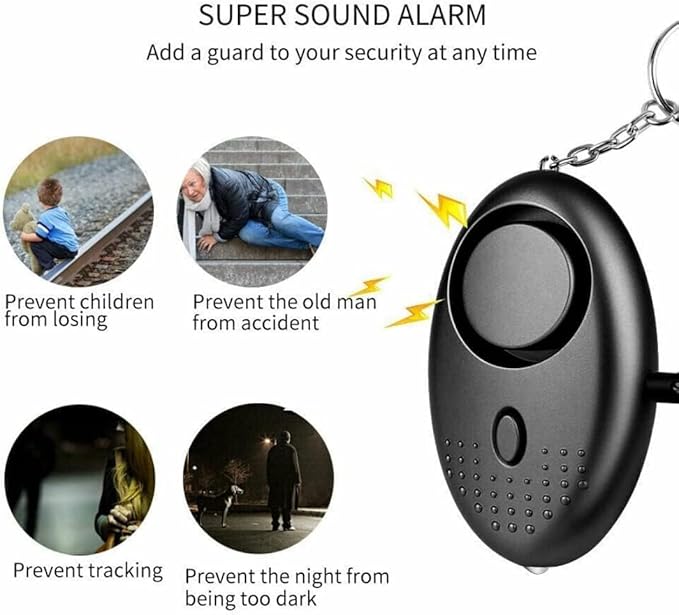 Personal Safety Alarm for Women, Girls, Children and Elderly | 140DB Siren, Police Approved, LED Light Torch, Reusable Keychain