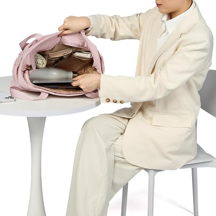 NISHEL Travel Puffy Tote Bag For Women, Ultra-Lightweight Large Tote Purse For Office Day And a Short Weekend Getaway