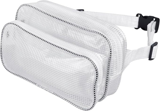 10.6 Inch Fanny Pack Tool Bag -Transparent & Anti-static Cleanroom Waist Pack Belt Bag for Work and Travel