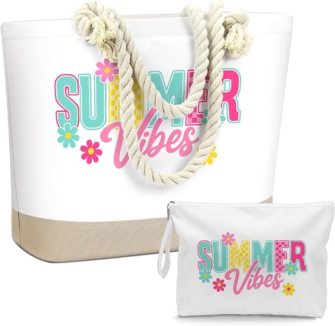 BELLOWDEER Beach Bags for Women, Wet Bag Cosmetic Bag for Beach Toiletries, Summer Travel Essentials, Gifts for Women