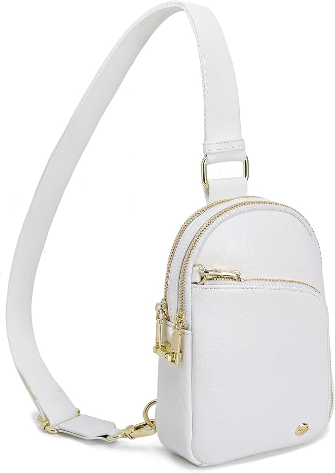 INICAT RFID Blocking Sling Bag, Anti Theft Crossbody Bag for Women Compact Travel Purses Leather
