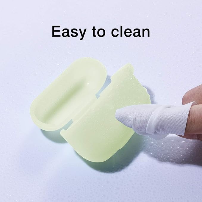 Lerobo Silicone Case Cover for AirPods Pro 2, Pretty Nightglow Shockproof Protective Case for Airpods Pro Charging Case with Keychain,Front LED Visibl,Nightglow Green