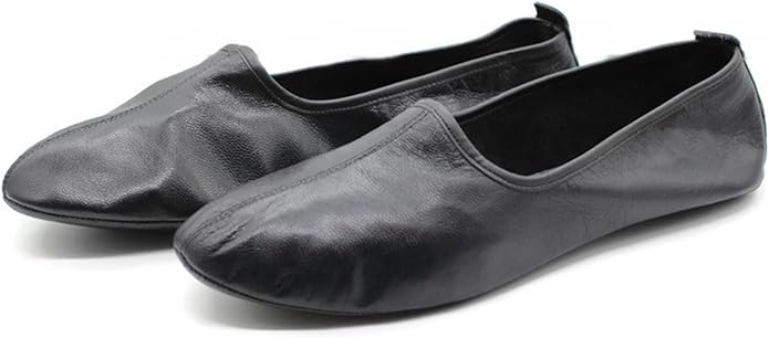 Womens Indoor Leather Slippers Traditional Babouche House Shoes Barefoot Moccasin