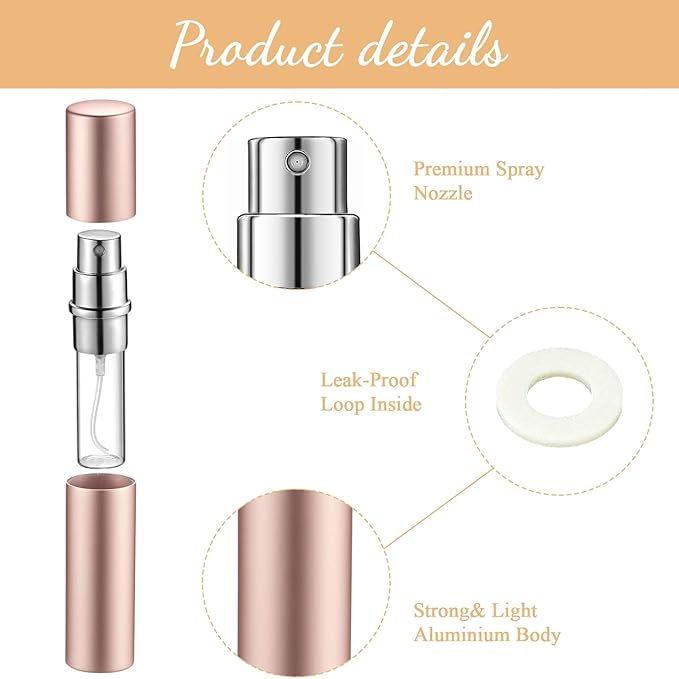 Motiskyy 140 Pcs 5 ml Refillable Perfume Atomizers Bulk - Mini Travel Cologne Sprayers with Refill Pump & Transfer Tool for Perfume Makers & Small Studios(Morandi Color)