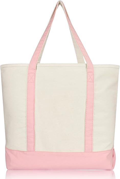 22" Heavy Duty Cotton Canvas Tote Bag (Zippered)