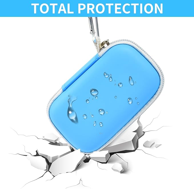 PAIYULE SSD Case for SanDisk Extreme Portable SSD Old & New Model and Extreme PRO,Hard Shell Protective Storage Bag, Fits 1TB 2TB 4TB 8TB External Solid State Drive for Travel(Lightblue)