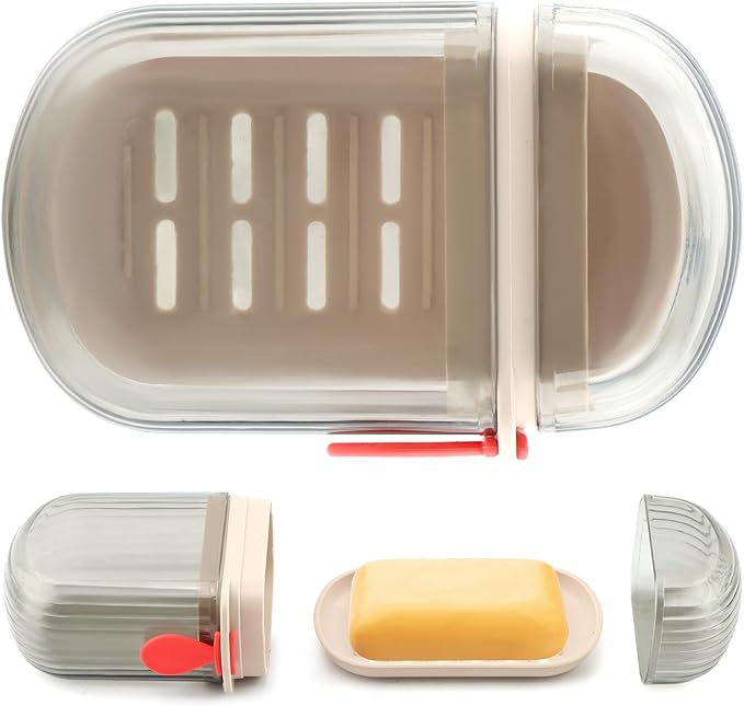 2 Pcs Travel Soap Case,Versatile Portable Travel S-OAP Box Leakproof Soap Container with Lid for Bathroom Shower Gym School Camping Vacation and Outdoor Activities(Size:2 pcs)