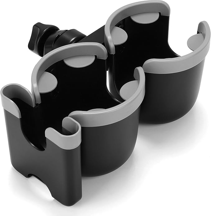 Accmor Stroller Cup Holder with Phone Holder, Bike Cup Holder, Universal Cup Holder for Uppababy Nuna Doona Strollers, 2-in-1 Cup Holder for Walker, Wheelchair, Scooter