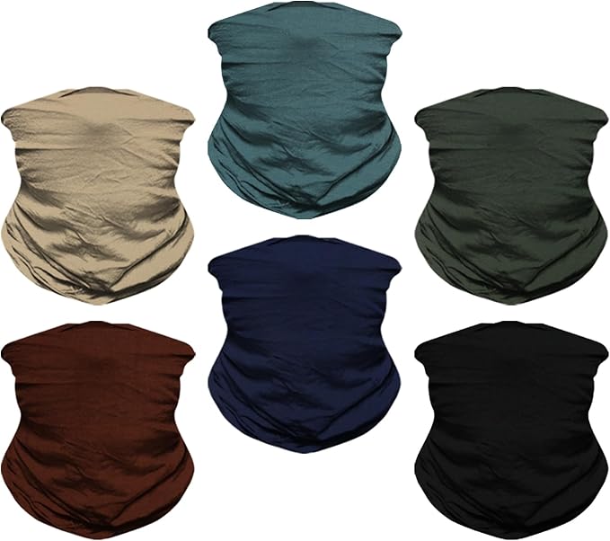 Neck Gaiter for Men Women Headwear Bandana Head Wrap Face Scarf Mask Cover Warmer Balaclava-Seamless & Versatile