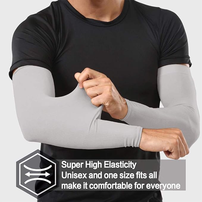 4-Pairs Arm Sleeves for Men and Women - Tattoo Cover Up - Cooling Sports Sleeve for Basketball Golf Football