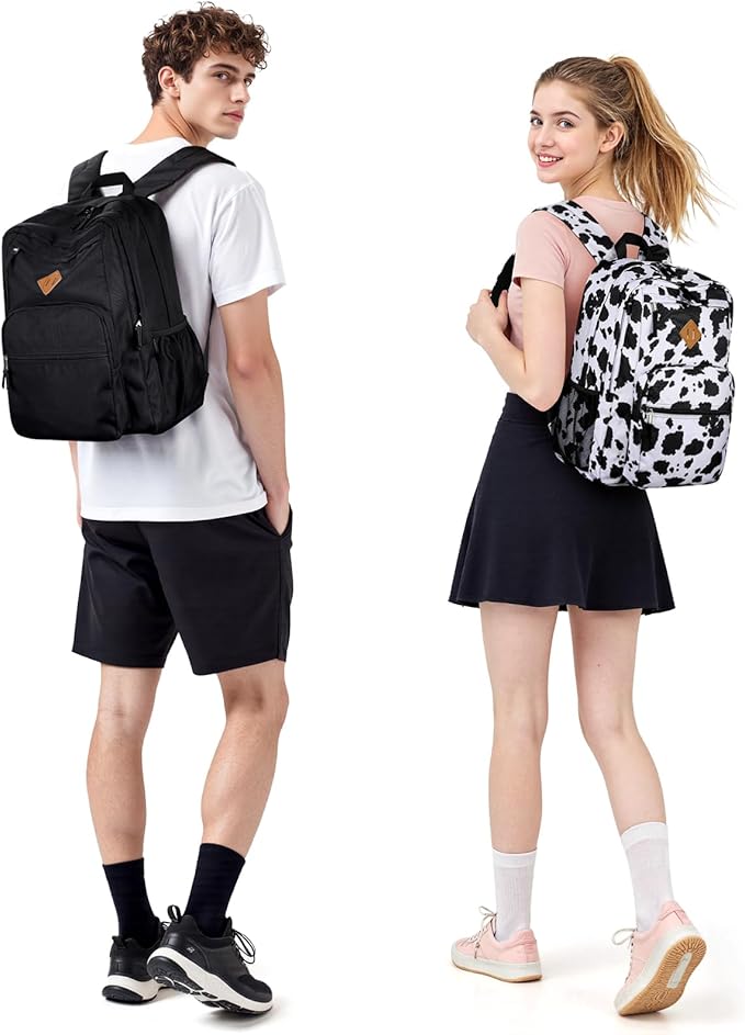 ZORFIN 26L Backpack for College, and Travel: Water Resistant Bookbag - Marble