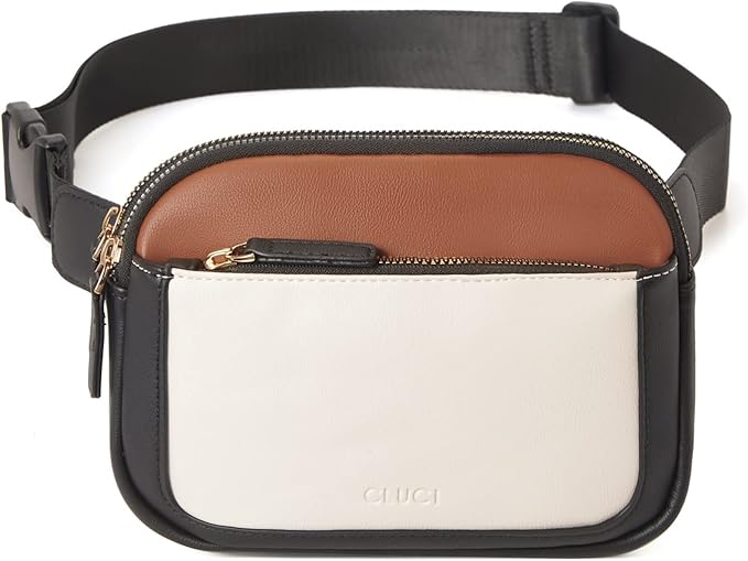 CLUCI Fanny Packs for Women Cross body, Belt Bag for Women, Mini Everywhere Crossbody Waist Bag Adjustable Strap, Vegan Leather Women's Fanny Pack