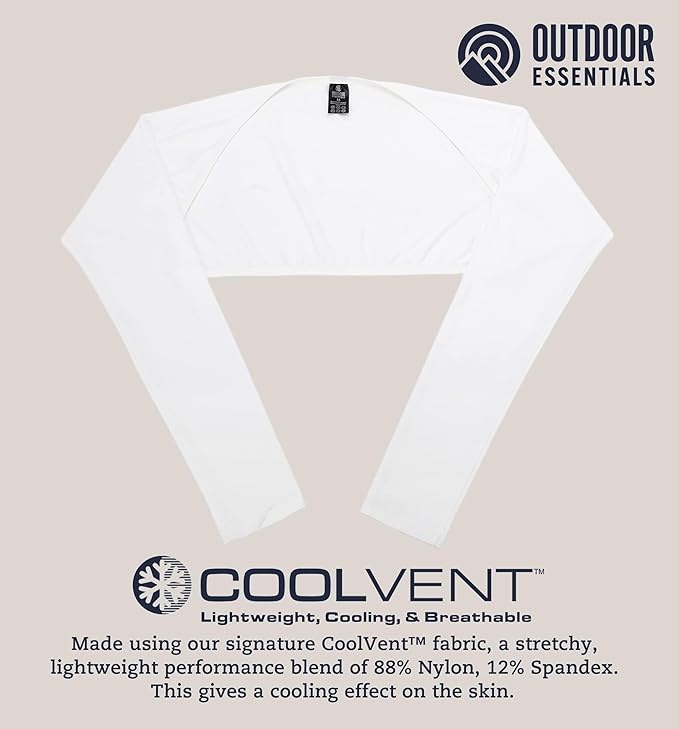 OutdoorEssentials Arm Sleeves for Women - Golf UV Shawl with Sleeves - Workout Shrug Bolero - Arm Tights for Sun Protection