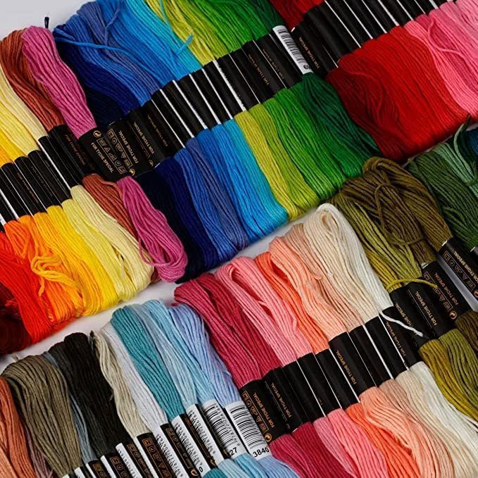 Incraftables Embroidery Thread for Bracelets 100pcs. Embroidery Kit for Friendship Bracelets String Making. Embroidery Floss Kit w/Needles, Threaders & Yarn Tools. Best Cross Stitch Rainbow Skeins