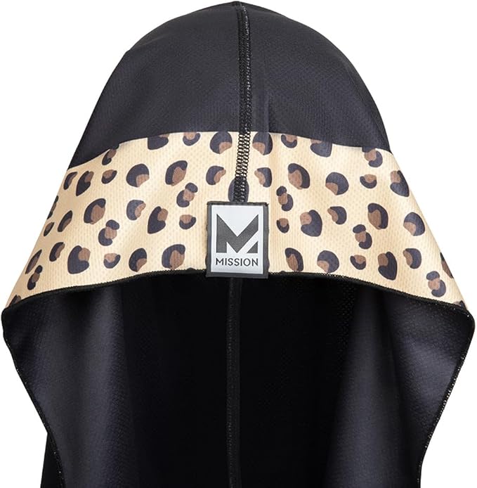 MISSION Cooling Hoodie Towel, Evaporative Cool Technology, Cools Instantly When Wet, UPF 50 Sun Protection, Contours Your Head to Stay in Place, Great for Sports, Fitness, Gym