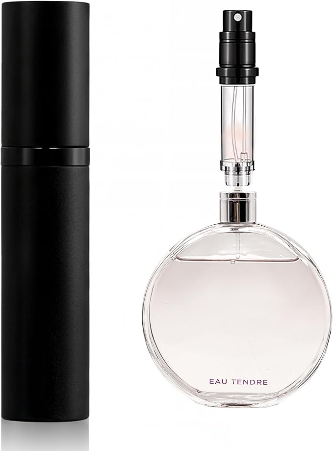 AA00BK Perfume Refillable Bottle 5ml Bottom Refill Portable Purse Atomizer, Cologne Travel Perfume Spray Bottle for Outgoing and Traveling (Black)