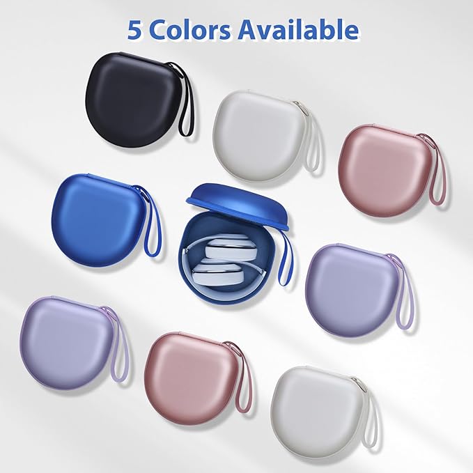 Headphone Case Compatible with JBL/Beats/BERIBES/Jlab/Picun/TOZO/KVIDIO/Soundcore Anker/Skullcandy Noise Cancelling Over-Ear Headphones, Pearl Blue