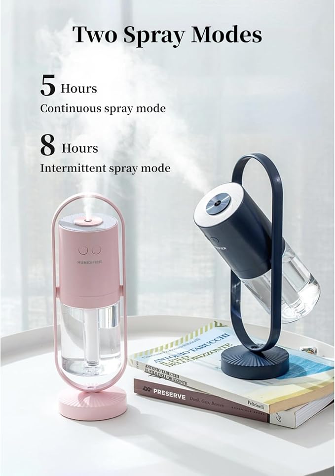 Humidifier, Compact 360° Rotating Cool Mist Air Humidifier Automatic Shutdown for Office for Home for Travel (#4)