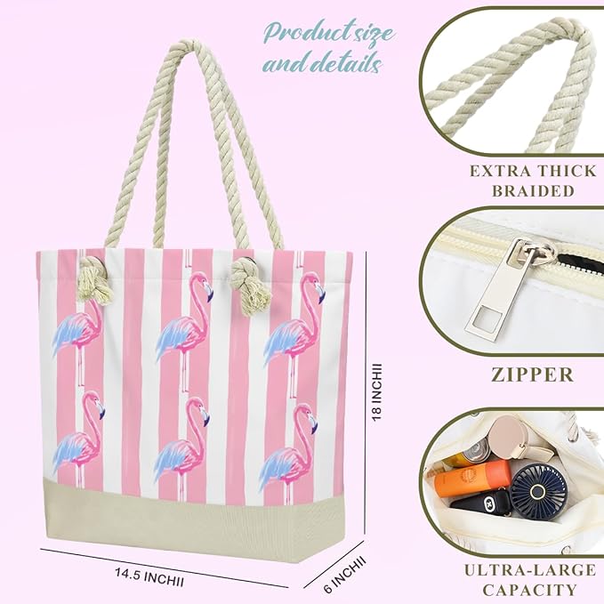 BELLOWDEER Beach Bags for Women, Wet Bag Cosmetic Bag for Beach Toiletries, Summer Travel Essentials, Gifts for Women