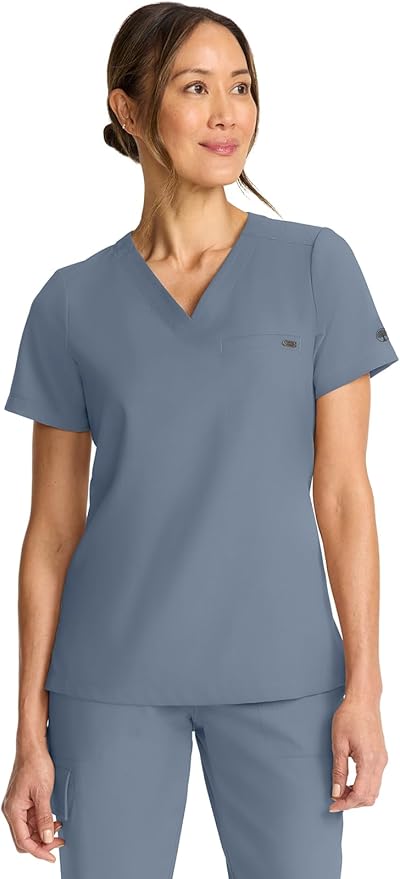 Healing Hands Women's Tops V-Neck Scrub Top Tuck-in with Welt Chest Pocket HH755