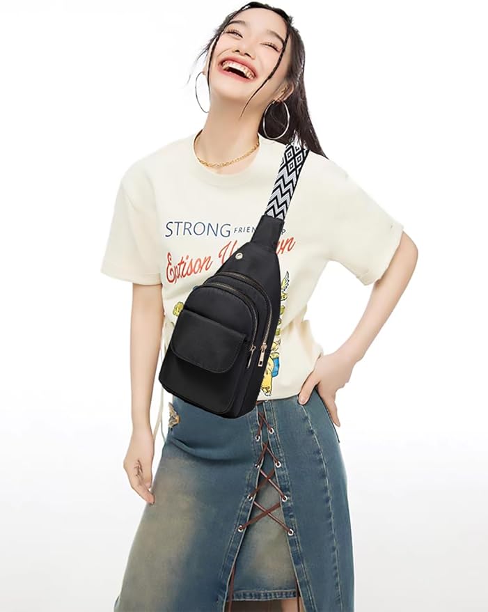 AOSTIHOT Crossbody Small Sling Backpack Sling Bag for Women, Chest Bag Daypack Crossbody for Travel Sport Running Hiking Multicolor