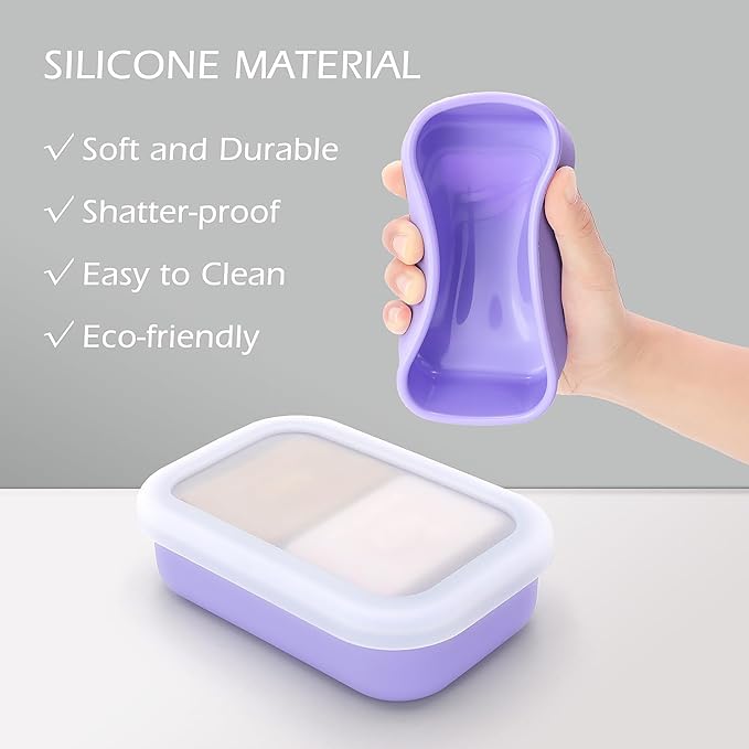 AIDIMMING Large Clear Lid Travel Soap Case, Leak-Proof Shampoo Bar Holder for Kitsch Shampoo and Conditioner Bar Set, Visible Container with Drain Pad for Oversized Handmade Bars, Travel Gym, Purple