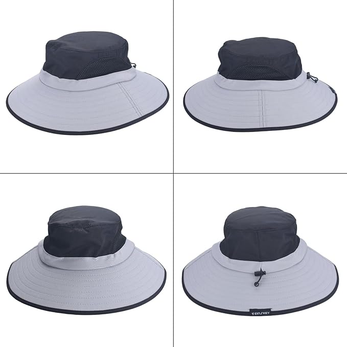 EINSKEY Wide Brim Sun Hat, UPF 50+ UV Protection Waterproof Packable Bucket Hat for Men & Women, Fishing Hiking Beach Garden