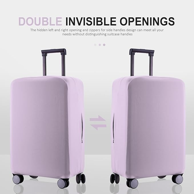 Travel Luggage Cover - Scratch-Resistant Fit 19-31 Inch, Lavender Purple, 2XL (30-31 inch)