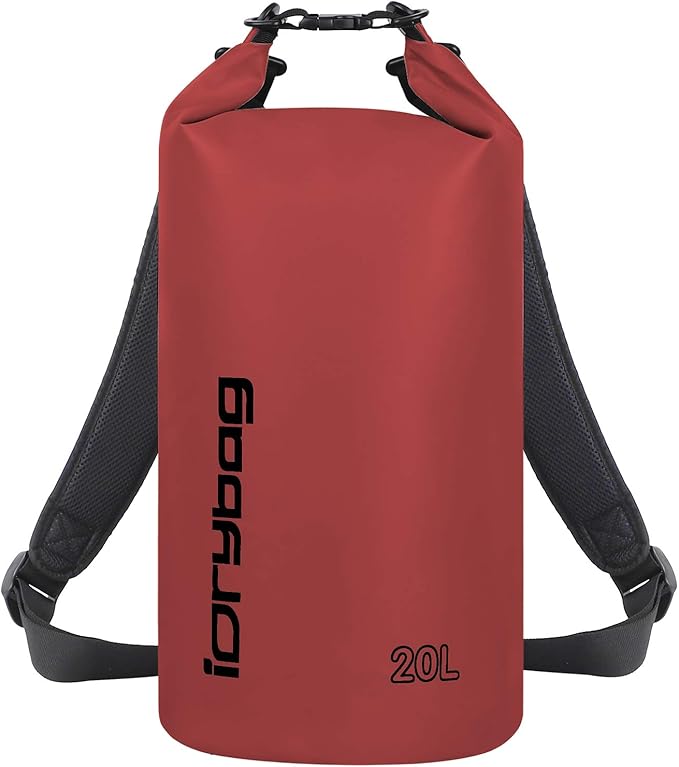 IDRYBAG Dry Bag for Kayaking Waterproof 2L/5L/10L/15L/20L, Small Dry Sack Waterproof Bag for Boating