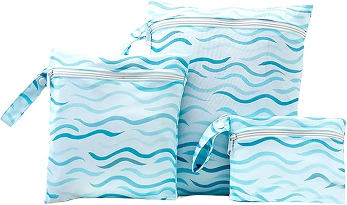Wet Dry Bag for Baby, Swimsuit, Diaper Bag & Travel - Waterproof Reusable Leakproof Pouch for Wet Clothes, Swimsuits, Pool, Beach, and Gym