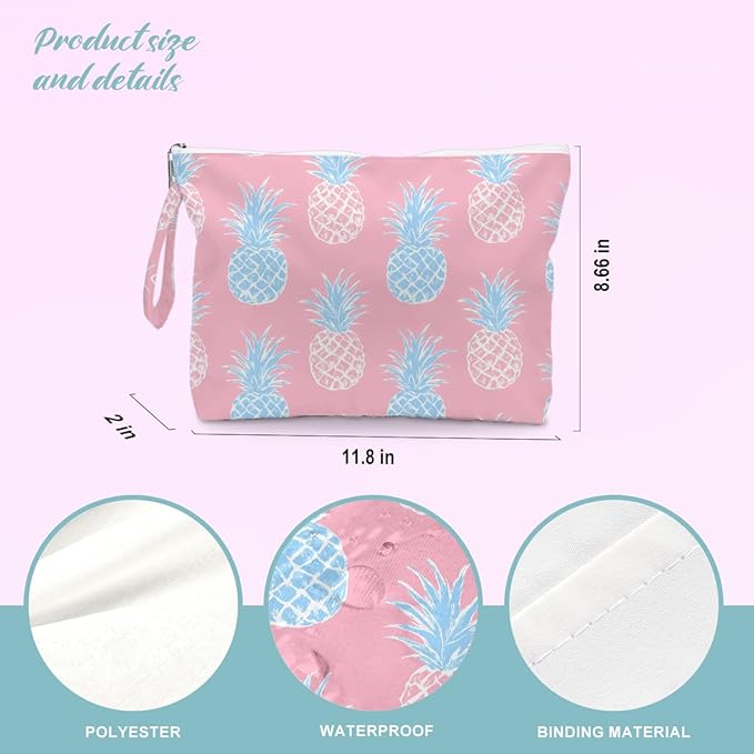 BELLOWDEER Beach Bags for Women, Wet Bag Cosmetic Bag for Beach Toiletries, Summer Travel Essentials, Gifts for Women