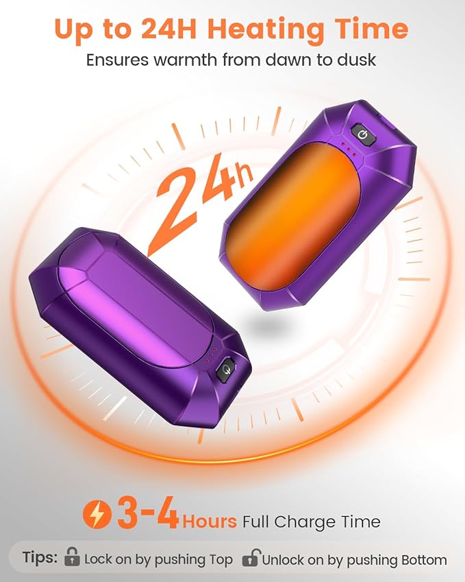 AI Hand Warmers Rechargeable 2 Pack, Electric Handwarmers Reusable, AI Smart Safe Heat Long Lasting Portable Pocket Heater, Warm Gifts for Men Women Outdoor Indoor Hiking Studying Hunting Golf Camping
