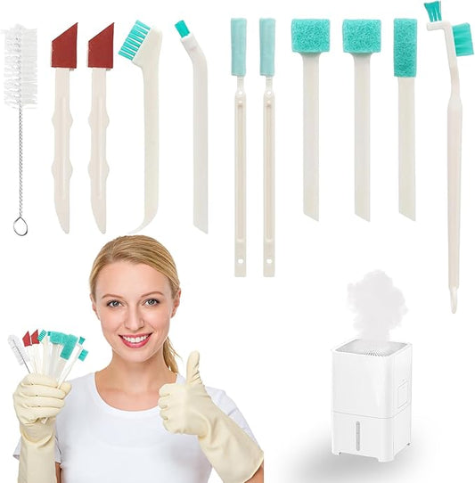11 Pcs Humidifier Cleaner Brush Set, Small Cleaning Brushes for Tight Spaces, Crevice Cleaning Brushes Tool Mini Bottle Brush for Travel Humidifiers, Keyboards, Tiles, Bottles, Cup and Toasters