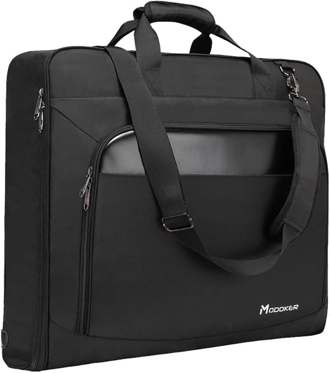 Modoker Carry On Garment Bags for Travel Hanging Clothes Suit Bag Luggage Organizer, Foldable Suit Carrier Gift for Men Women