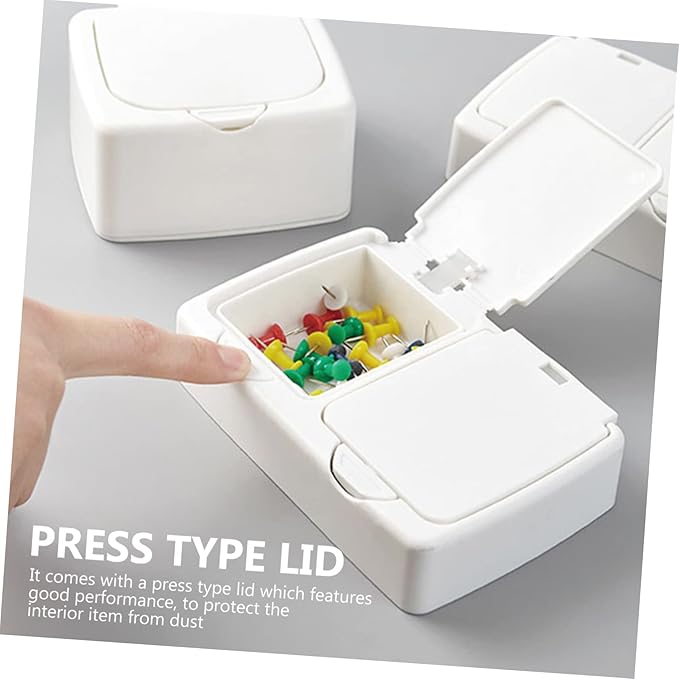 UKCOCO Cotton Pad Holder Makeup Puff Storage Box Compact and Dustproof for Travel and Home