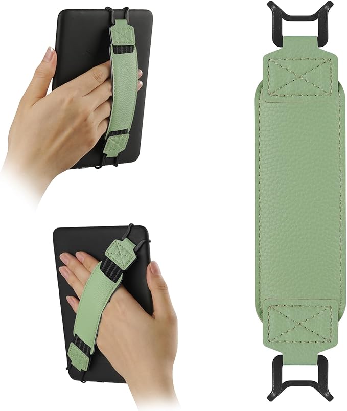 HoYiXi Universal Soft Hand Strap for 6-7 Inch eReader Tablet, Compatible with Kobo/Pocketbook/Tolino/Paperwhite/Nook, High Elasticity Hand Strap for Tablet, Green
