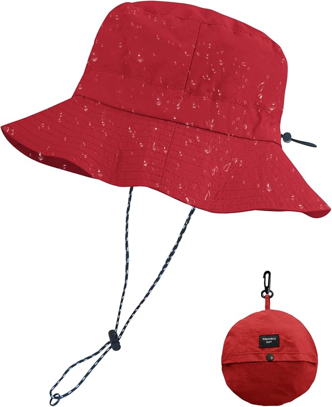 PFFY Packable Sun Bucket Hat for Men Women Outdoor UV Protection Sun Hats Waterproof Lightweight Hiking Outdoor Cap