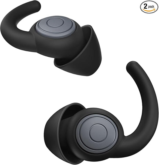 Ear Plugs for Sleeping, Noise Reduction Reusable Hearing Protection Soft Comfy Silicone Earplugs for Sleep, Snoring, Swimming, Concerts, Focus, Travel, Work, Motorcycle, 33dB Noise Cancelling
