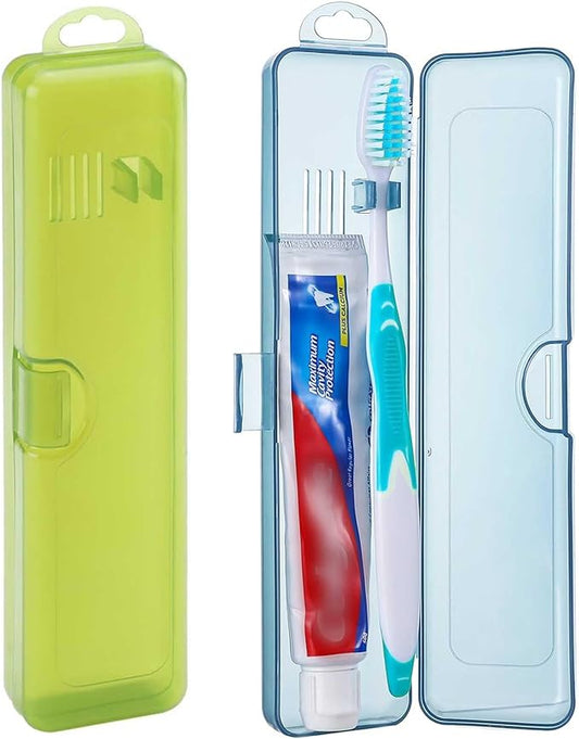 2 Packs Toothbrush Travel Case, Breathable Toothbrush Travel Holders, Compact Portable Toothbrush Holder for Travel, Vacation, Camping, Gym, Business Trips, Office, Cruise
