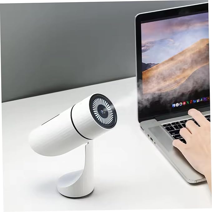 Mini Humidifier USB Rechargeable Desktop Humidifier with Night Light & Timer Quiet Personal Cool Mist for Bedroom, Office, Travel & Car