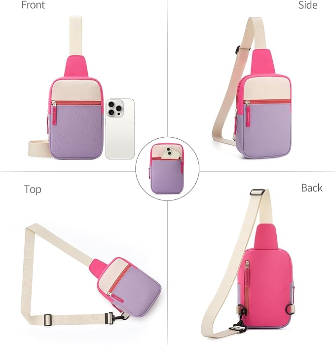 Birthday Gifts for 8 9 10 11 12 Year Old Teens Girls Kids, Fanny Pack Crossbody Bag Sling Belt Bags Purse, Dorm Travel Essentials for Girls Fashion, Preppy Tween Teen Girl Gift Trendy Stuff
