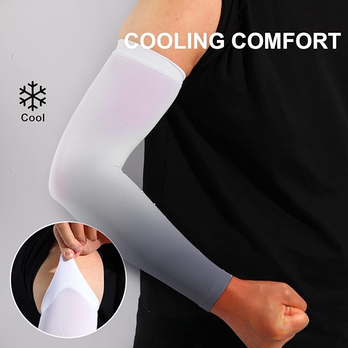 4-Pairs Arm Sleeves for Men and Women - Tattoo Cover Up - Cooling Sports Sleeve for Basketball Golf Football