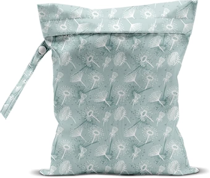 Dandelion Wet Dry Bags for Diaper Waterproof Swimsuit Washable Reusable Bag for Beach Diapers Dirty Yoga Gym Clothes Plant Gifts for Men Women Friend