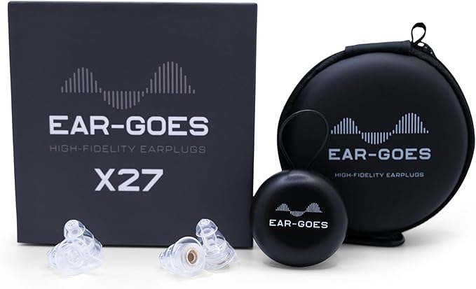 X27 Reusable Earplugs for Loud Environments, Motorsports and Motorcycle Riding | 27dB Noise Reduction | Low Profile Hearing Protection for Airshows and General Aviation