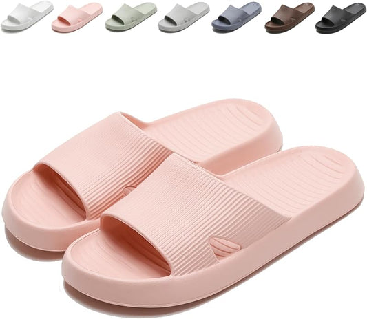 Anmerl Shower Shoes for Men and Women, Soft Lightweight Quick-Drying & Non-Slip House Slippers Slides for Bathroom, Pool, Beach, Indoor & Outdoor