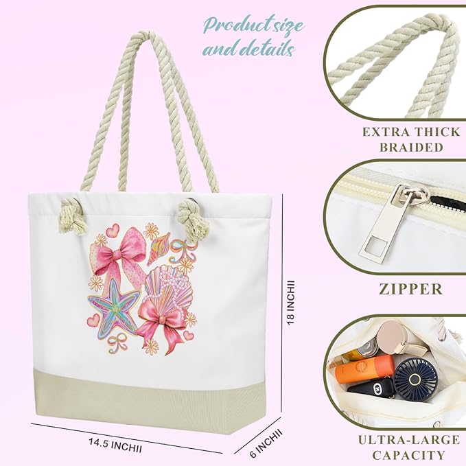BELLOWDEER Beach Bags for Women, Wet Bag Cosmetic Bag for Beach Toiletries, Summer Travel Essentials, Gifts for Women