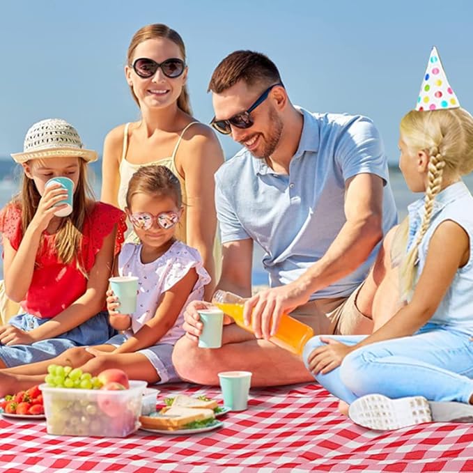 LRUUIDDE Extra Large Picnic Blanket Beach Blankets, Outdoor Foldable Waterproof Sand Mat for Beach Camping Hiking Travel Family Concerts Grass Park Music Festival Lawn Mats (Red, 80x80inch)