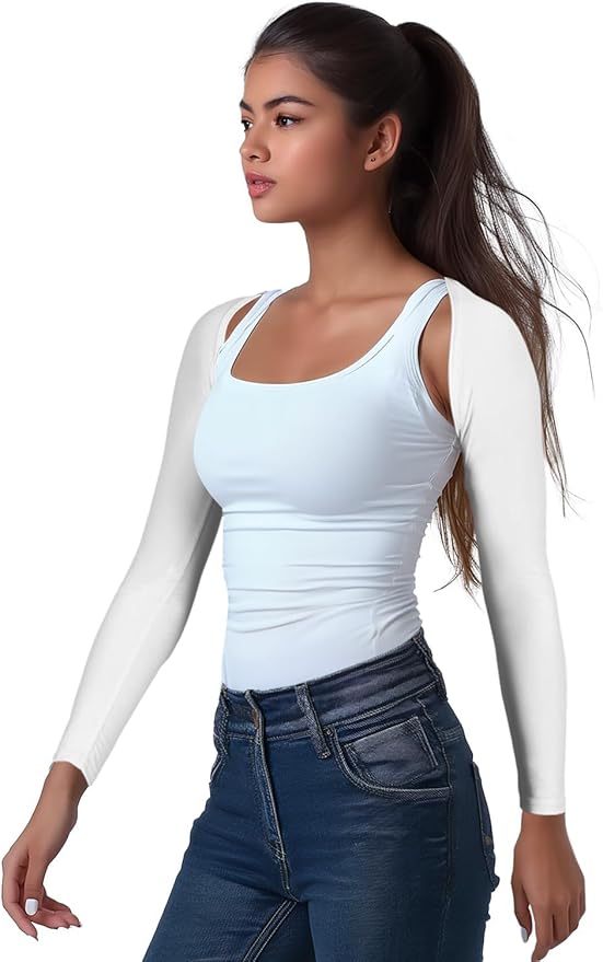 OutdoorEssentials Arm Sleeves for Women - Golf UV Shawl with Sleeves - Workout Shrug Bolero - Arm Tights for Sun Protection