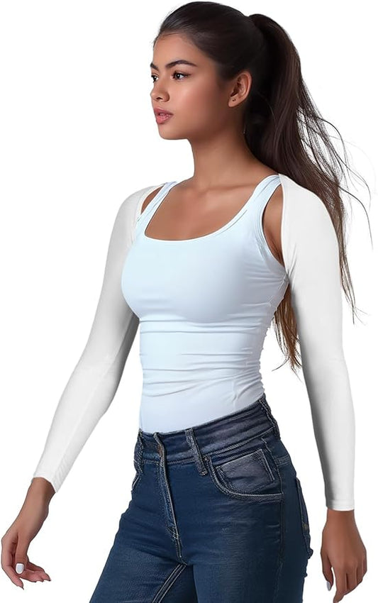 OutdoorEssentials Arm Sleeves for Women - Golf UV Shawl with Sleeves - Workout Shrug Bolero - Arm Tights for Sun Protection